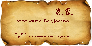 Morschauer Benjamina névjegykártya